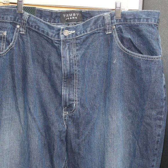 Men's TRUST Jeans Size 44 x 32 Dark Blue - Picture 3 of 13
